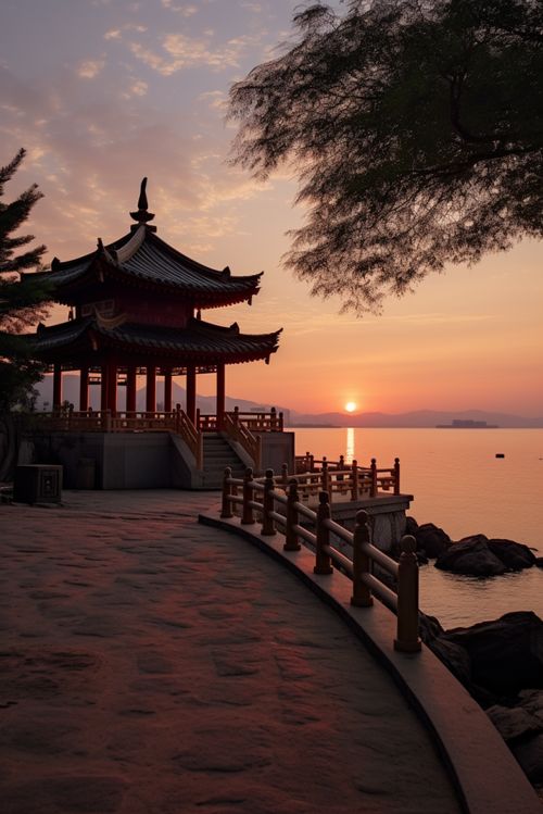 杭州西湖集贤亭旅游景点风景摄影图 摄影